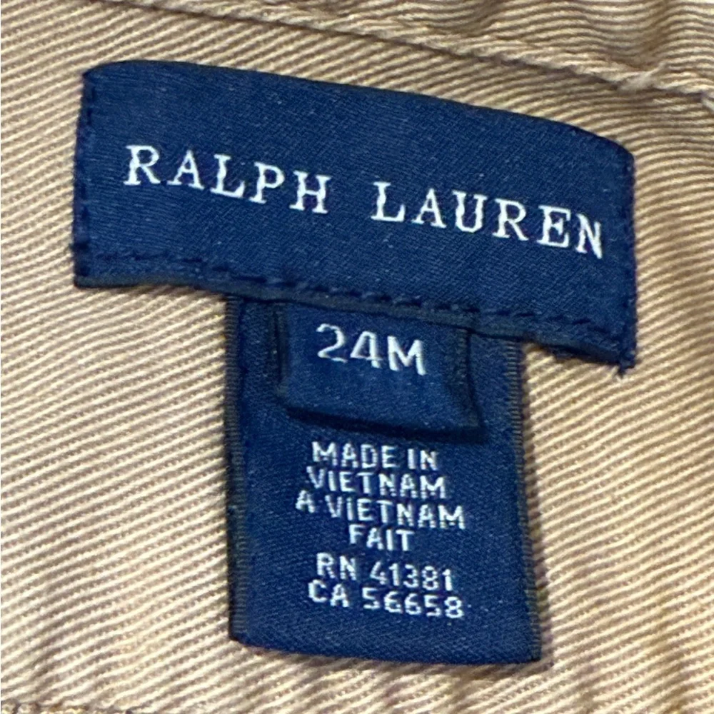 Ralph Lauren Khaki Cotton Long Sl Dress